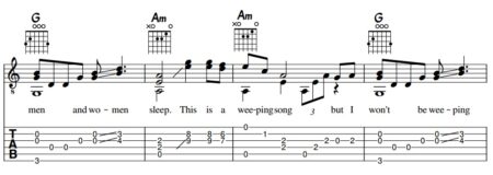 Weeping Song Nick Cave Guitar Tab